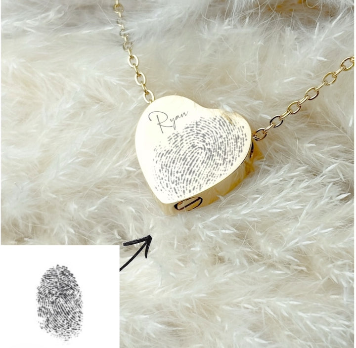 Heart Urn Necklace - Cremation Ashes Keepsake Pendant