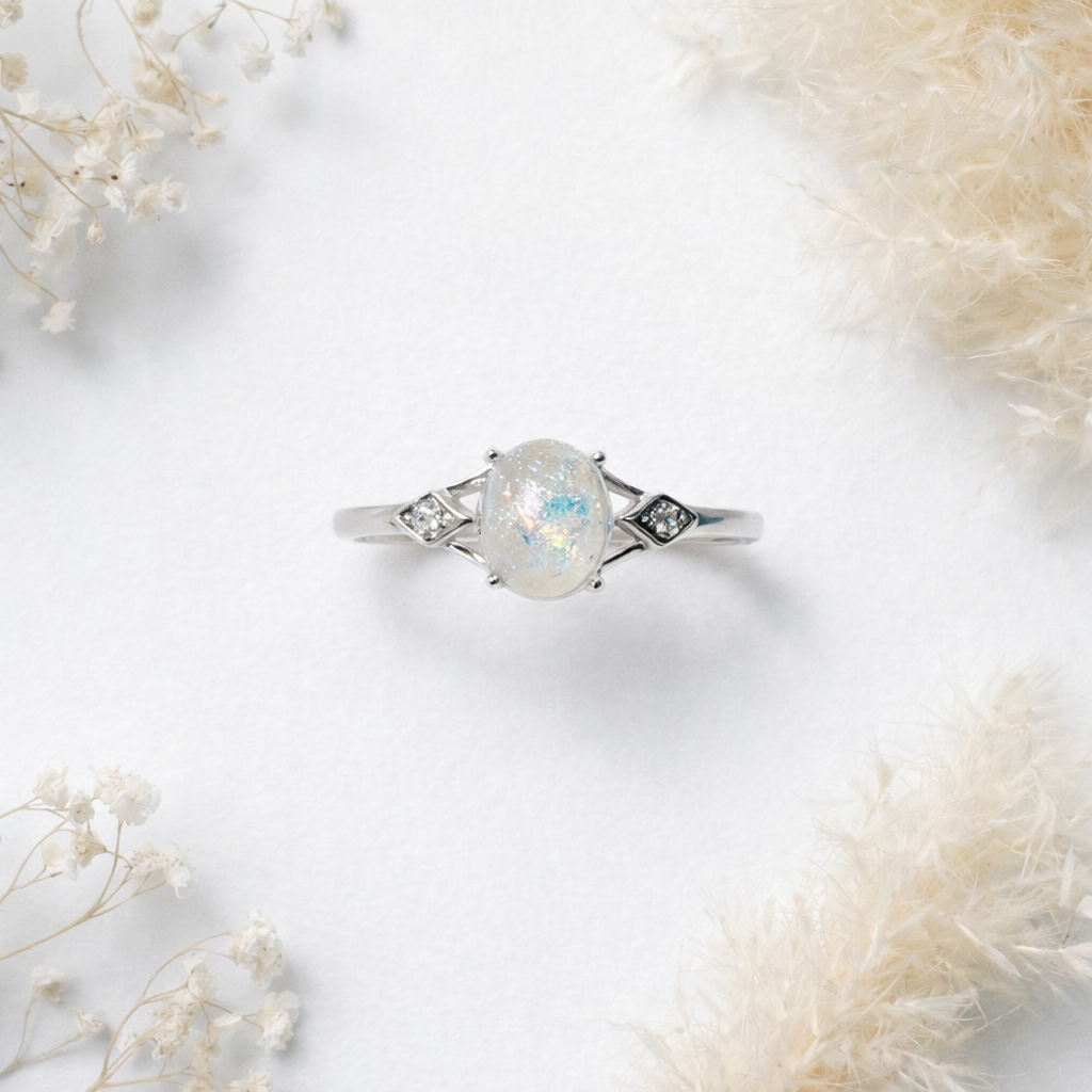 Simply Oval Ring - Minimalist Keepsake Ring for Ashes or Breastmilk