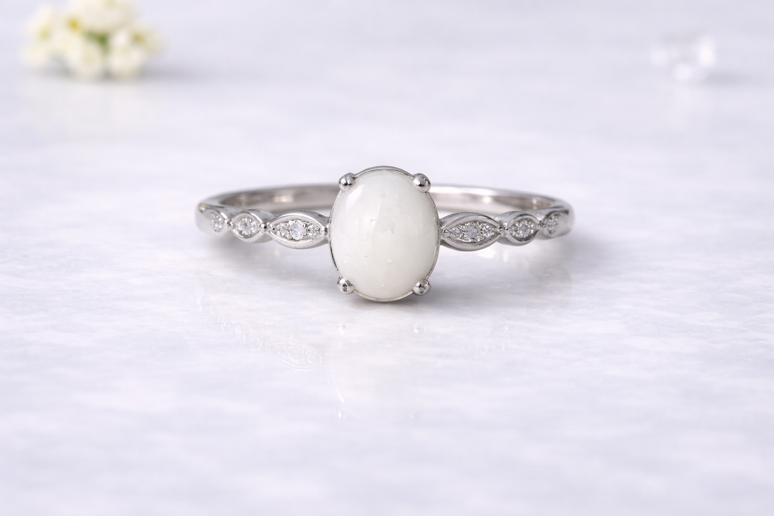 Sterling silver breastmilk ring