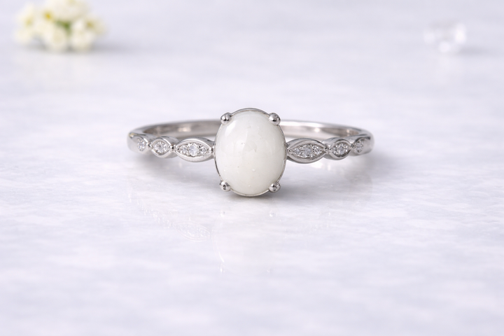 Sterling silver breastmilk ring