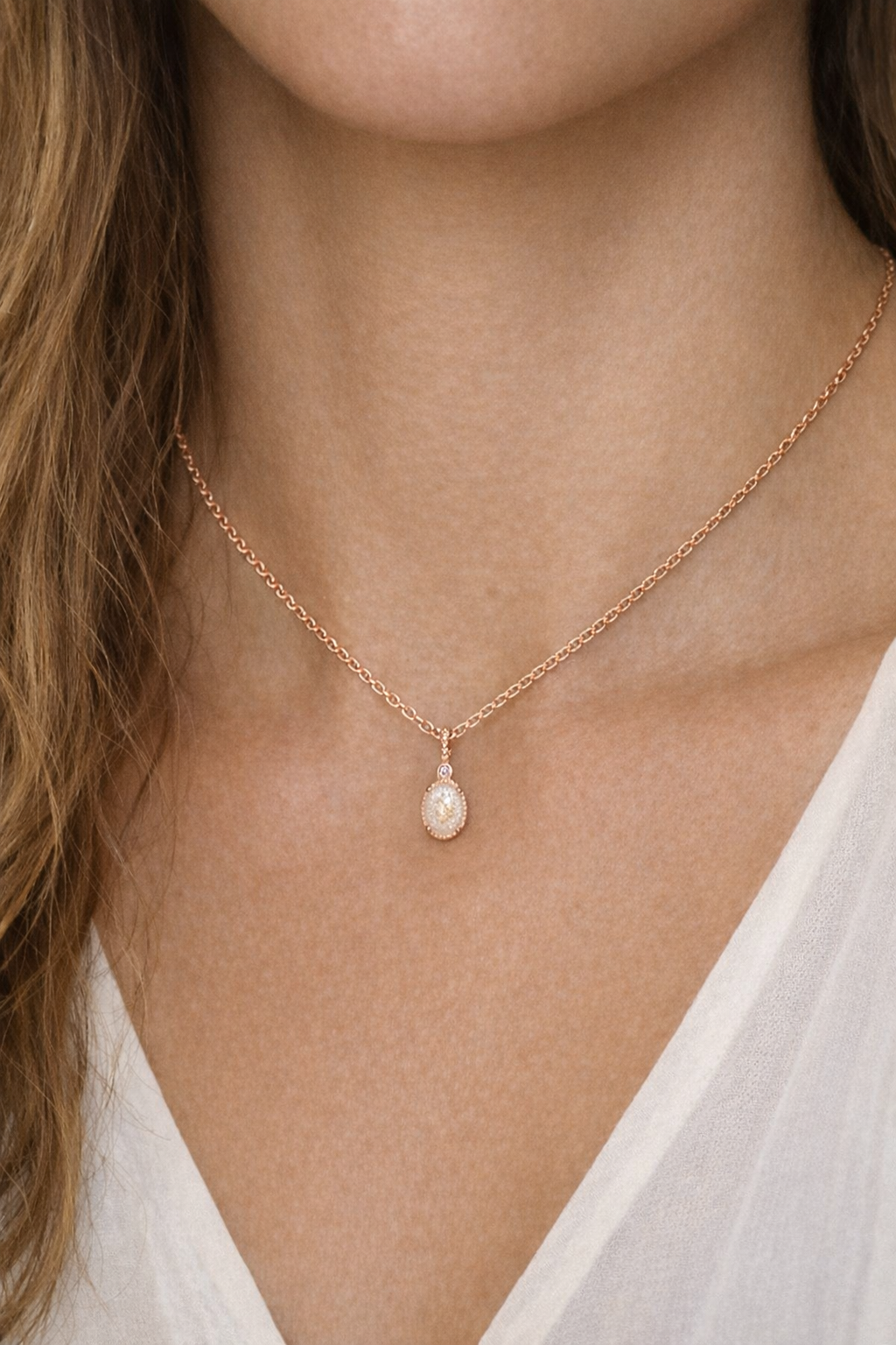 Vintage Oval Memorial Necklace – Ashes Keepsake Jewelry