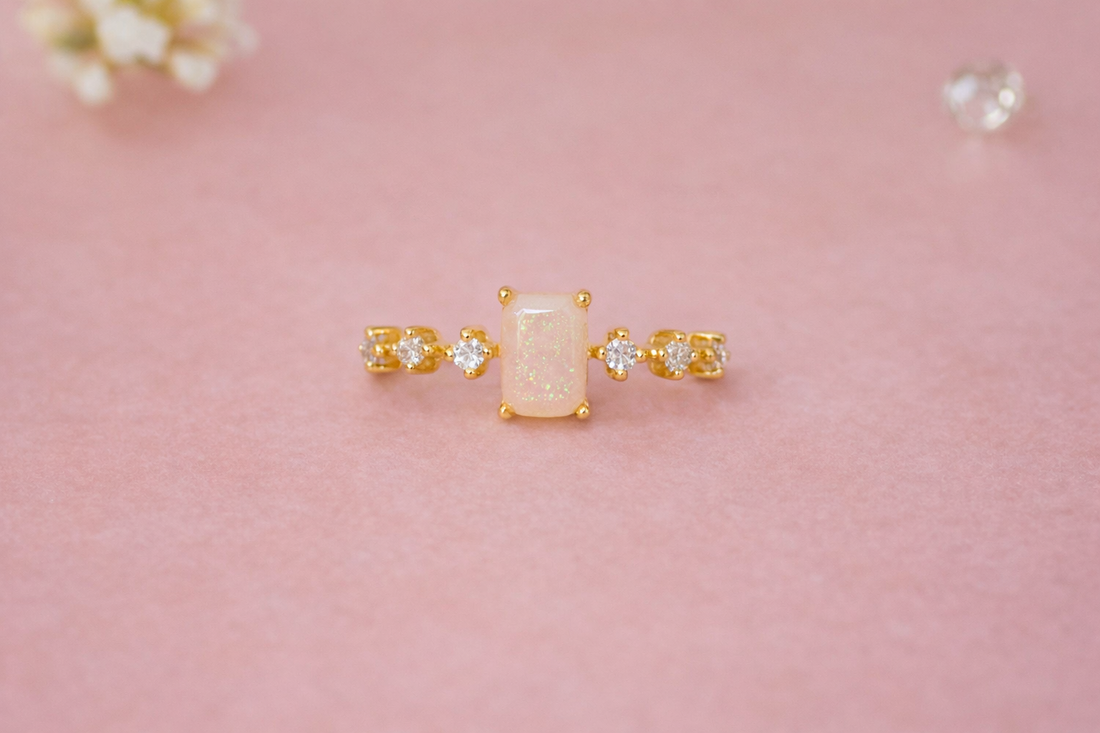 Celeste Gold Ring - Cremation memorial Ring