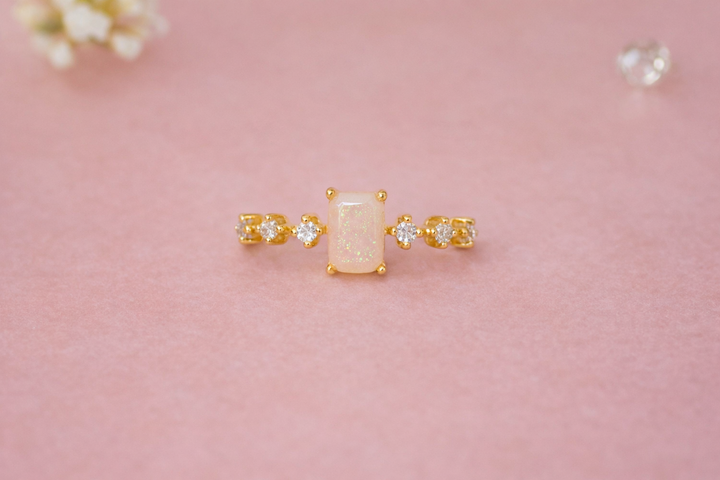 Celeste Gold Ring - Cremation memorial Ring