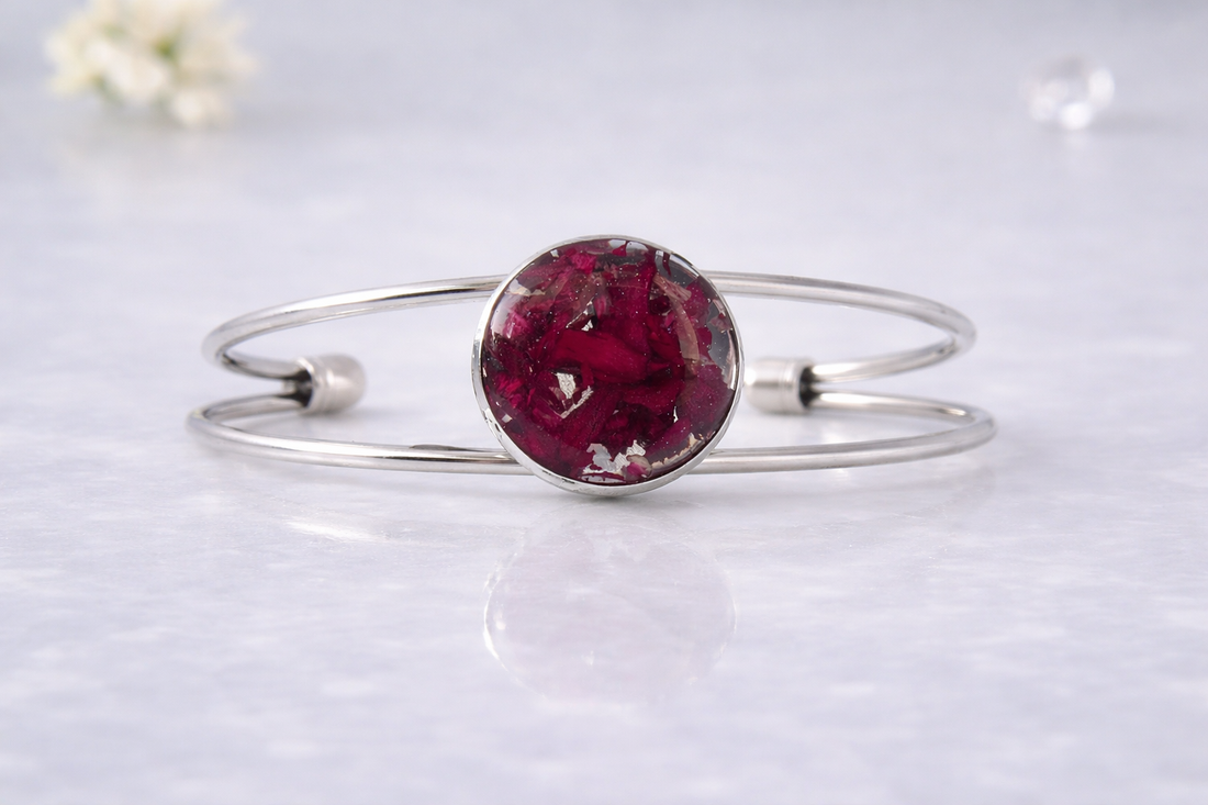 Cuff Keepsake Bracelet - Ashes, Hair, Flowers or Breastmilk