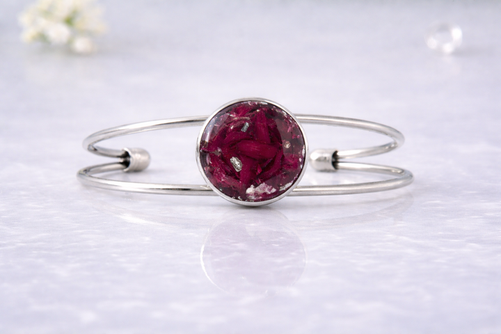 Cuff Keepsake Bracelet - Ashes, Hair, Flowers or Breastmilk