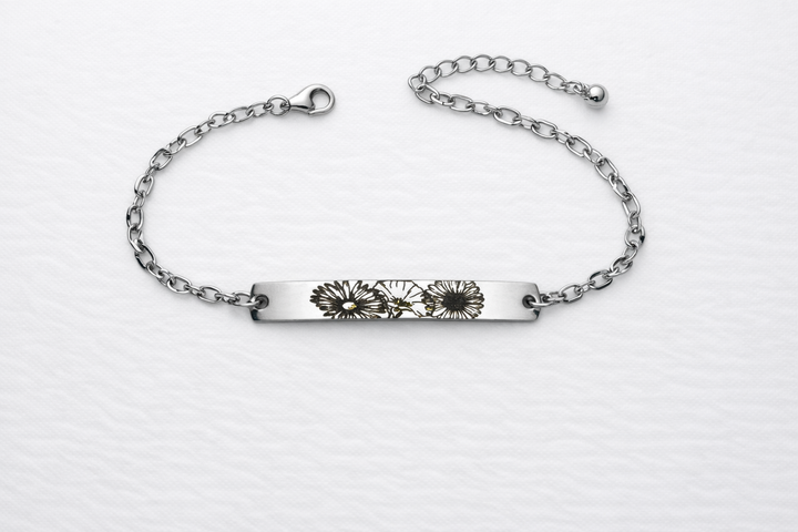 Birth Flower Bracelet - Custom Floral Jewelry Gift