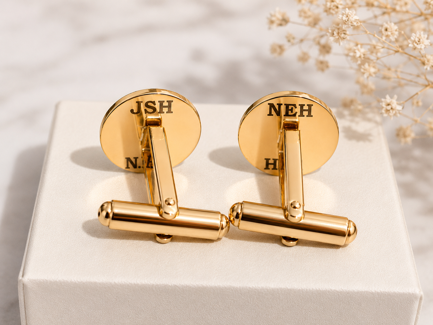 Forever Yours Engraved Cufflinks – Personalized Gift for Him