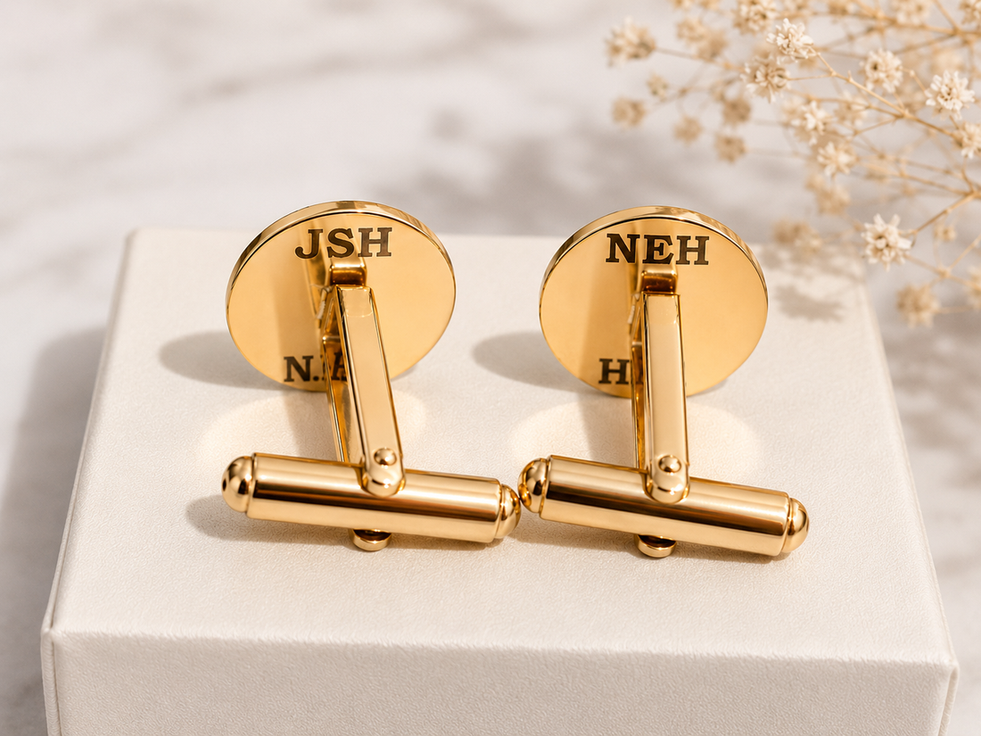Forever Yours Engraved Cufflinks – Personalized Gift for Him