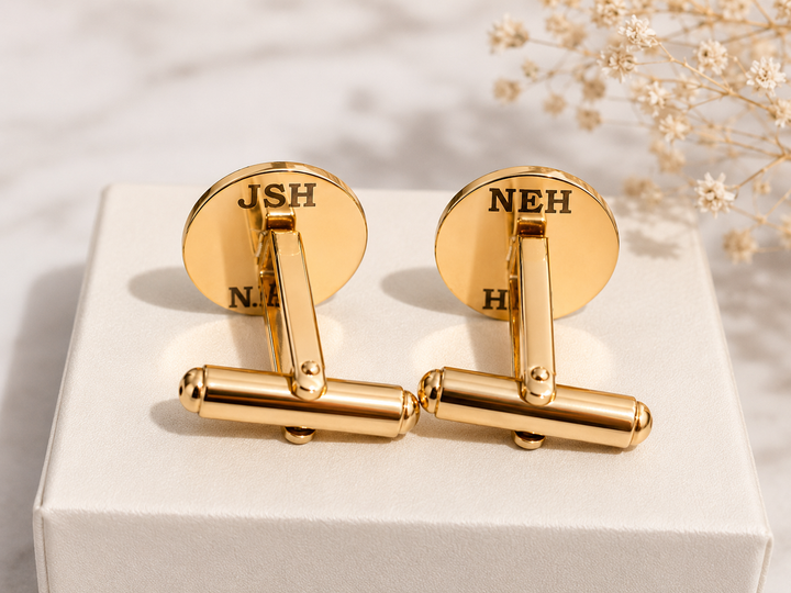 Forever Yours Engraved Cufflinks – Personalized Gift for Him