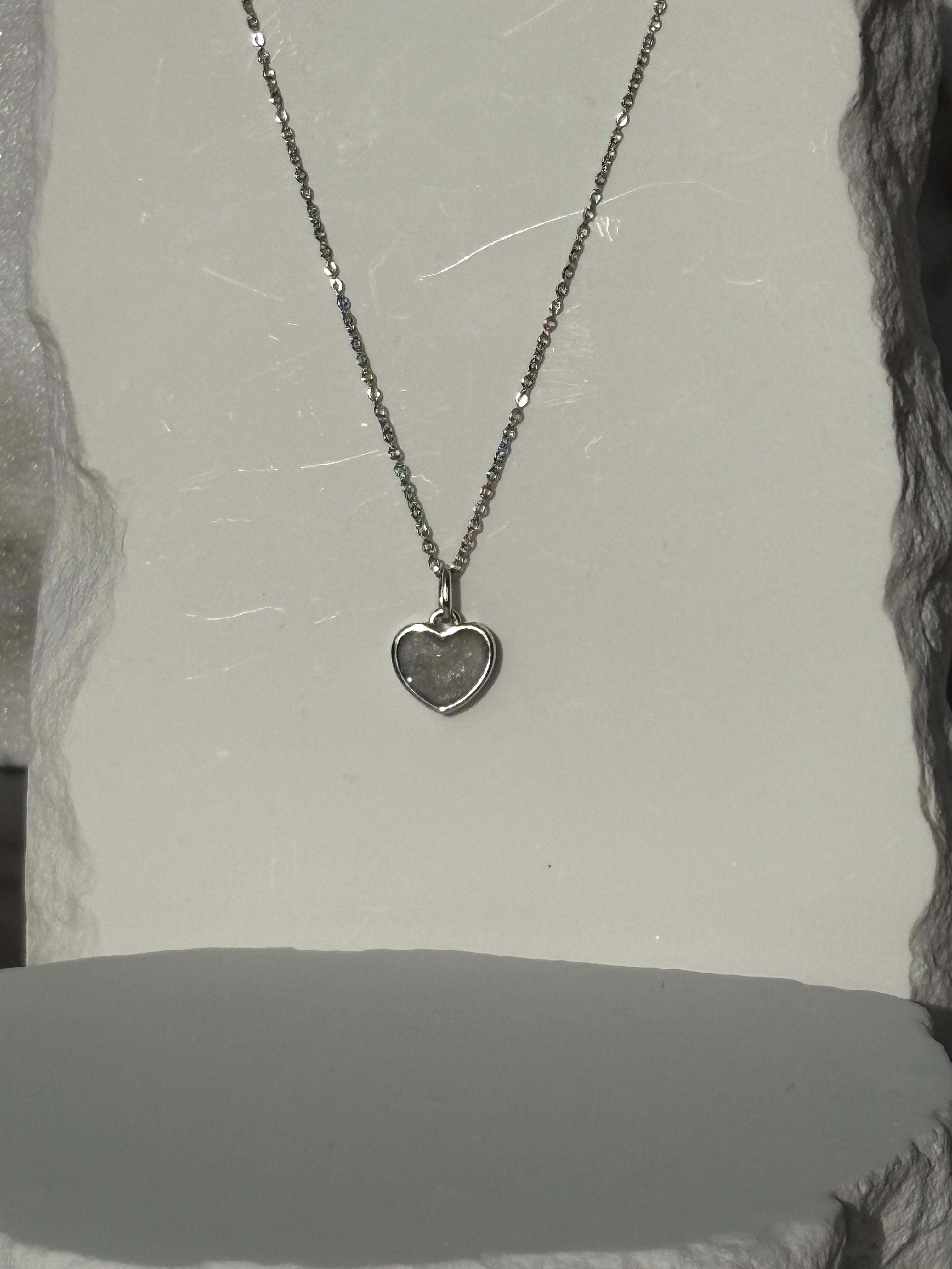 Simply Heart Necklace - Custom Keepsake Ashes Cremation Breastmilk Necklace