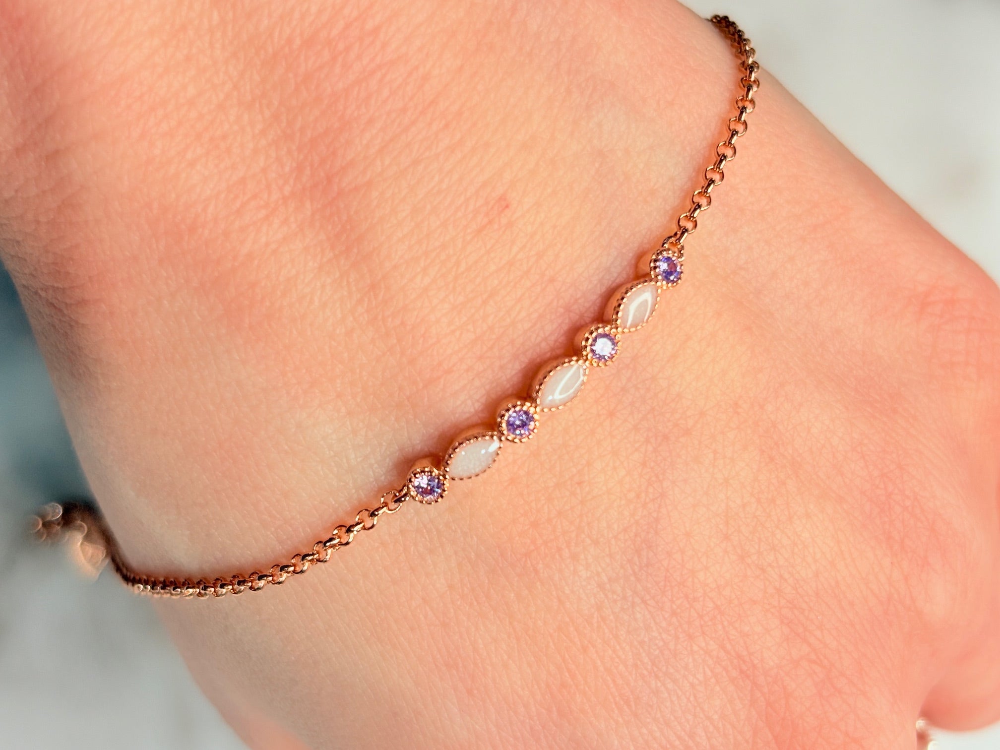 Marquise Memorial Bracelet – Breastmilk Keepsake Jewelry