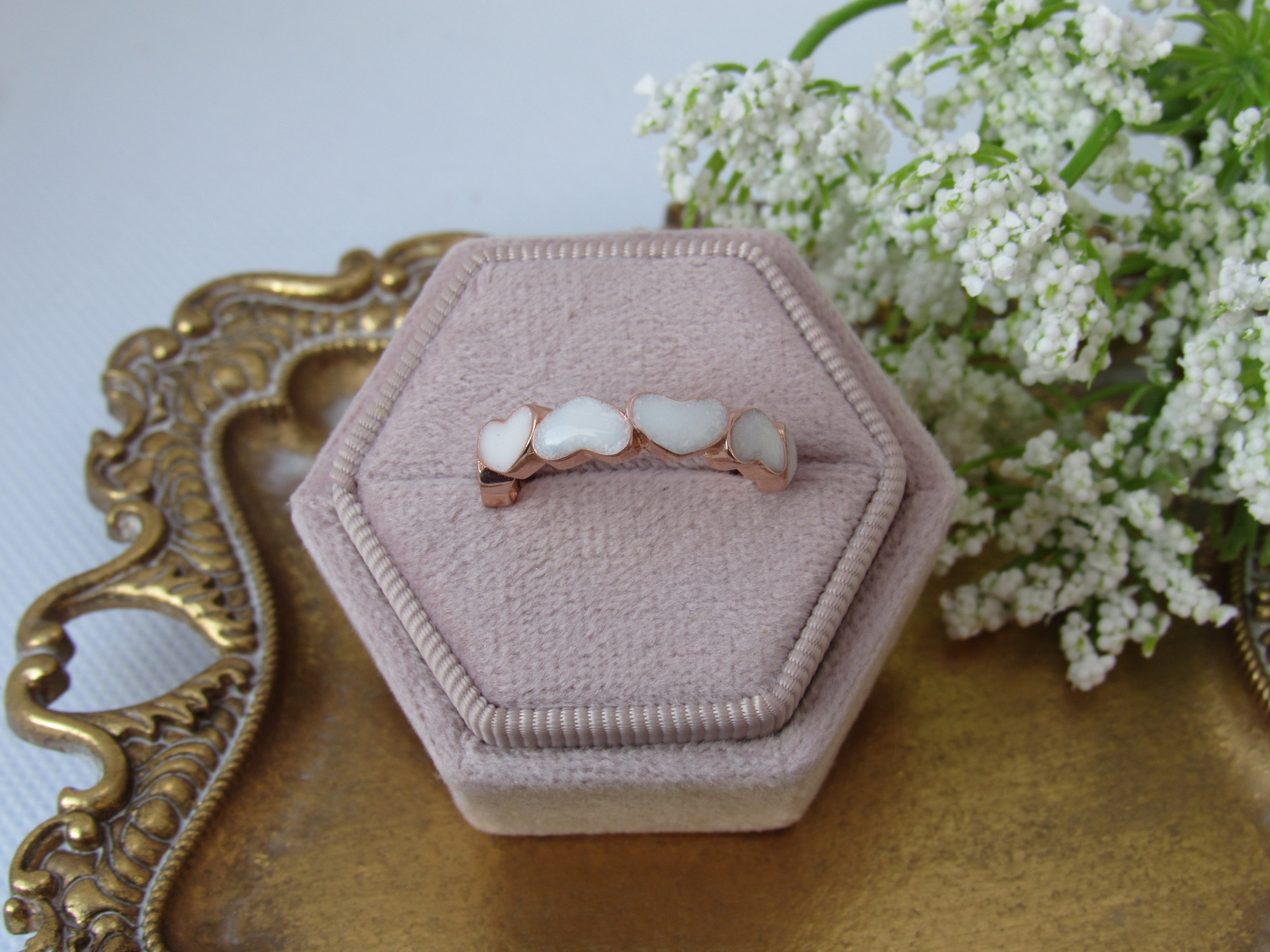 Forever in My Heart Ashes Ring- Personalized Cremation Keepsake Jewelry - Heart Memorial Ring