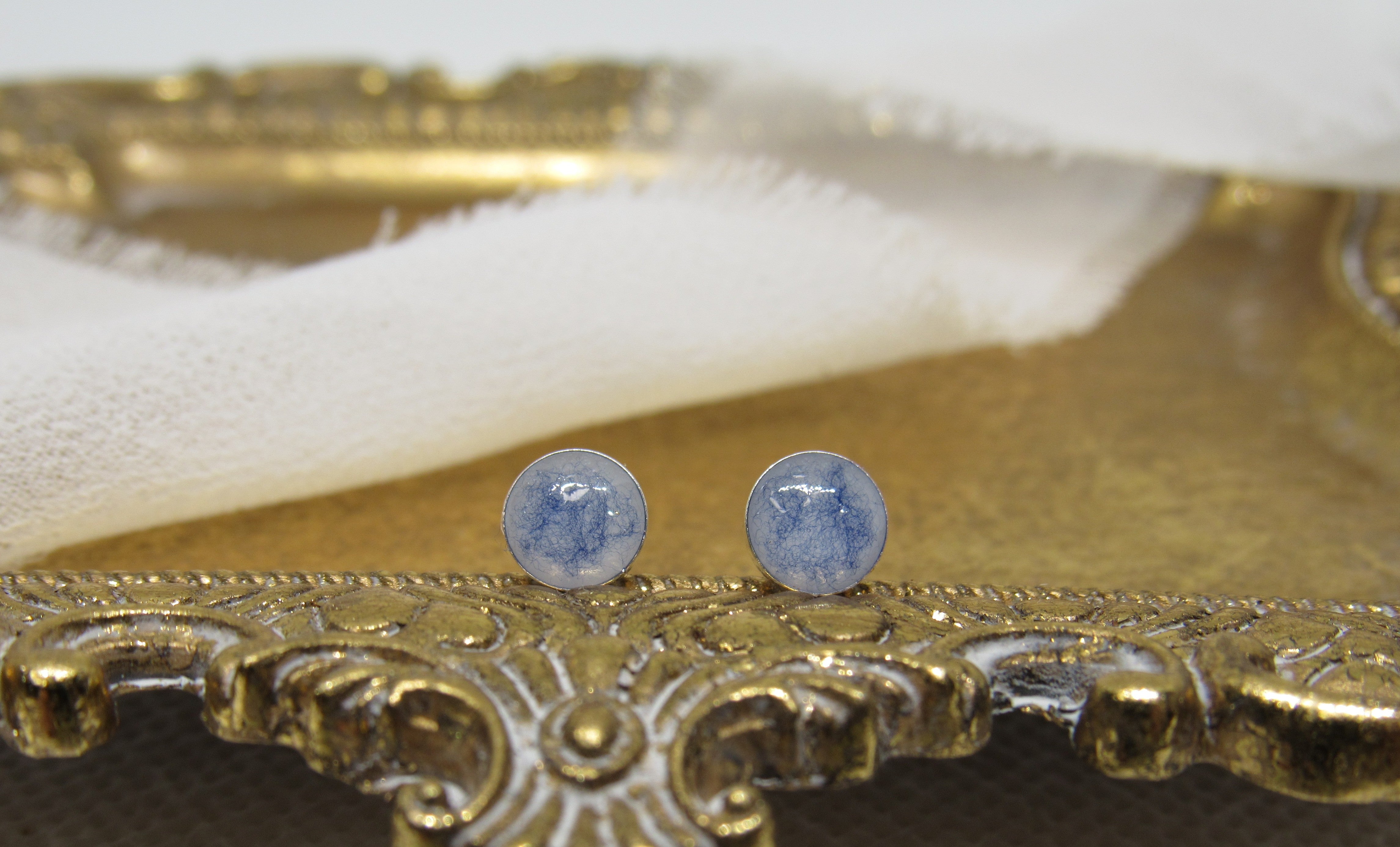 Aurora Memorial Studs-  Keepsake Earrings