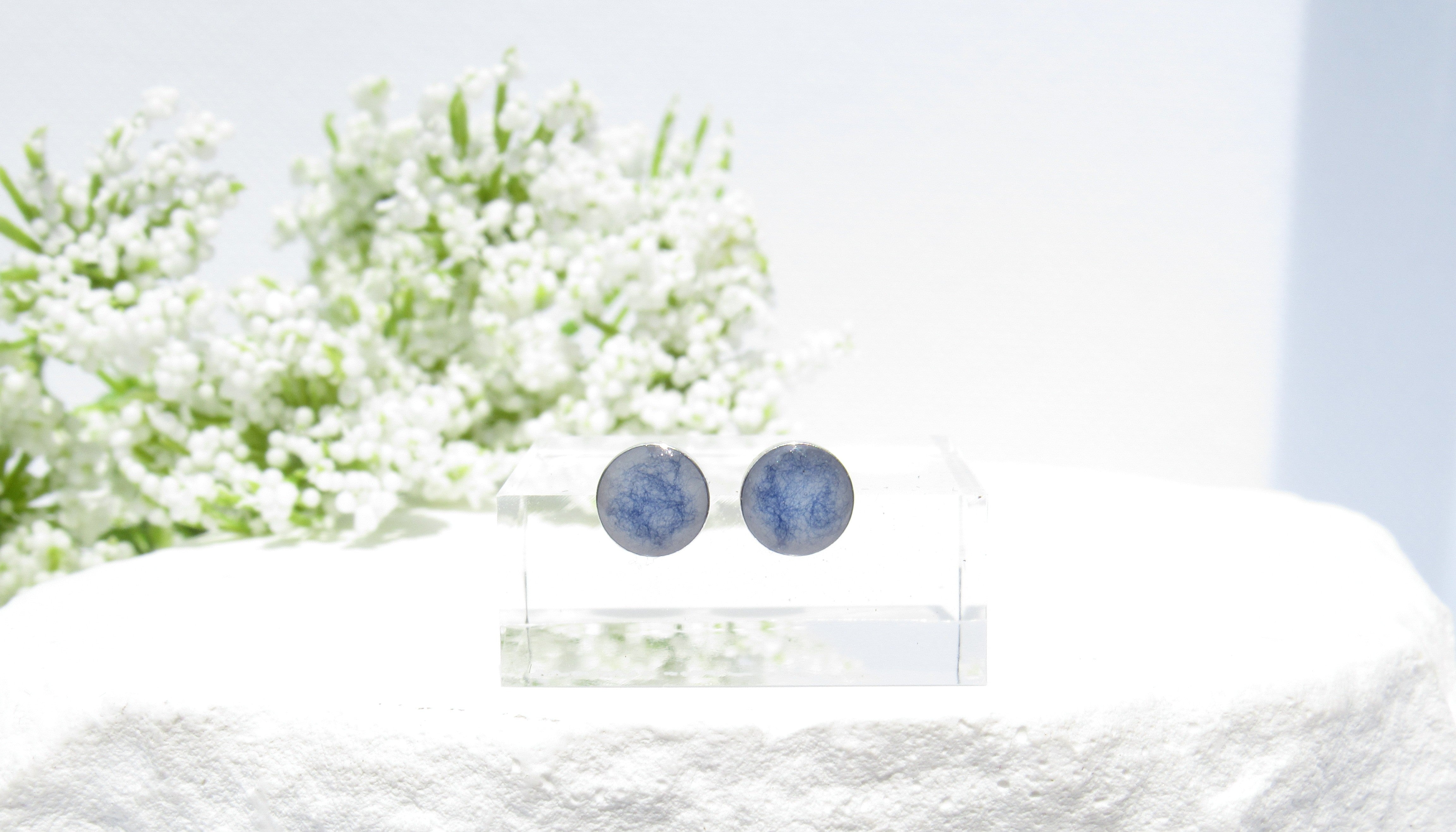 Aurora Memorial Studs-  Keepsake Earrings