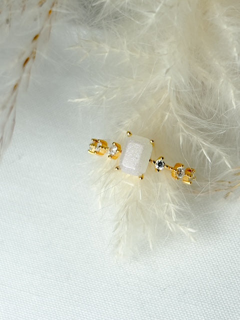 Celeste Gold Memorial Ring - Custom Ashes, Breastmilk, or Hair Keepsake