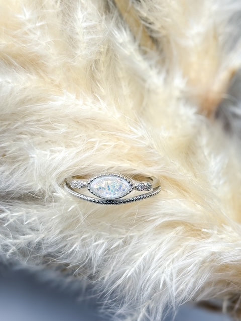 Marquise Hunter Memorial Ring - Ashes, Breastmilk or Flower Keepsake