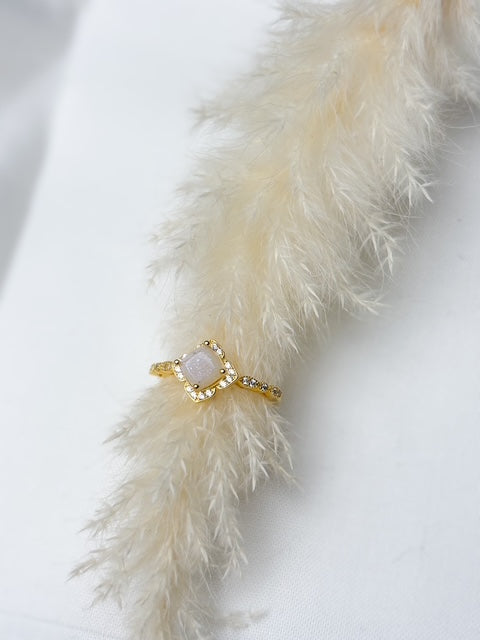 Cushion Cut Keepsake Ring - Memorial Jewelry for Ashes or Flowers