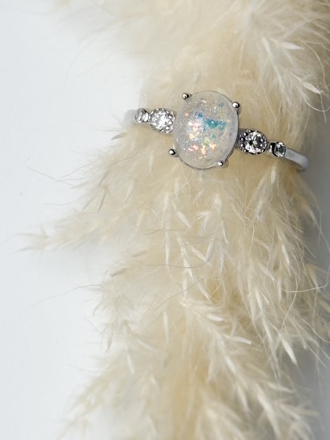 Crystal Keepsake Ring - Ashes or Breastmilk Memorial Jewelry