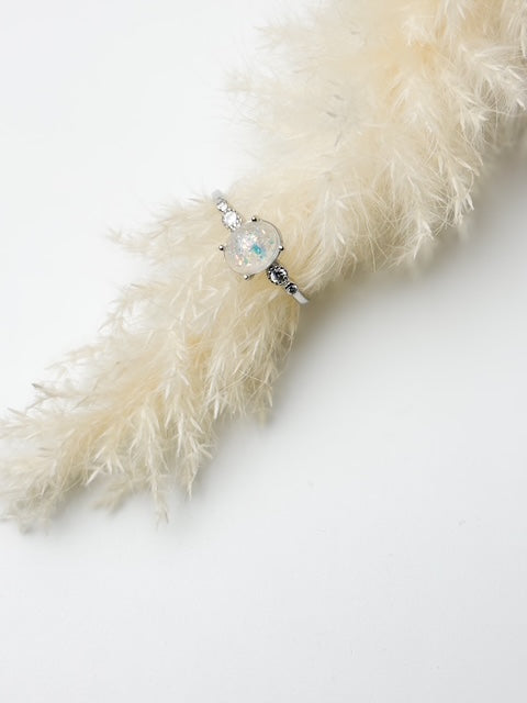 Crystal Keepsake Ring - Ashes or Breastmilk Memorial Jewelry