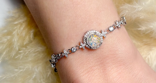 Christy Memorial Bracelet - Sparkling Keepsake with Ashes, Hair or Breastmilk