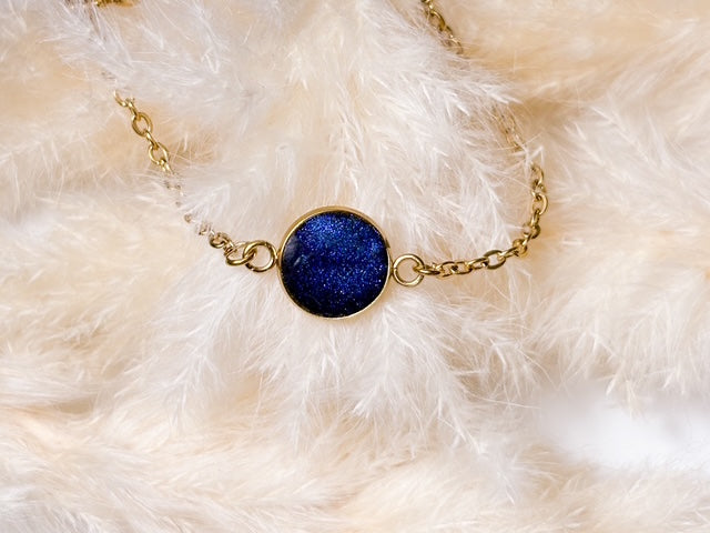 Round Bezel Bracelet - Custom Ashes or Breastmilk Keepsake