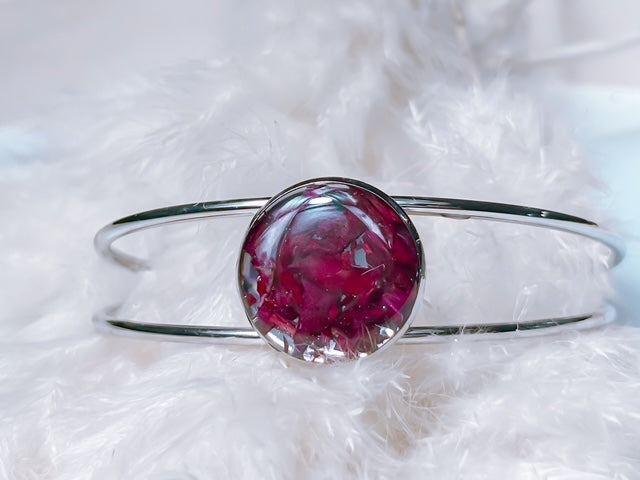 Cuff Keepsake Bracelet - Ashes, Hair, Flowers or Breastmilk