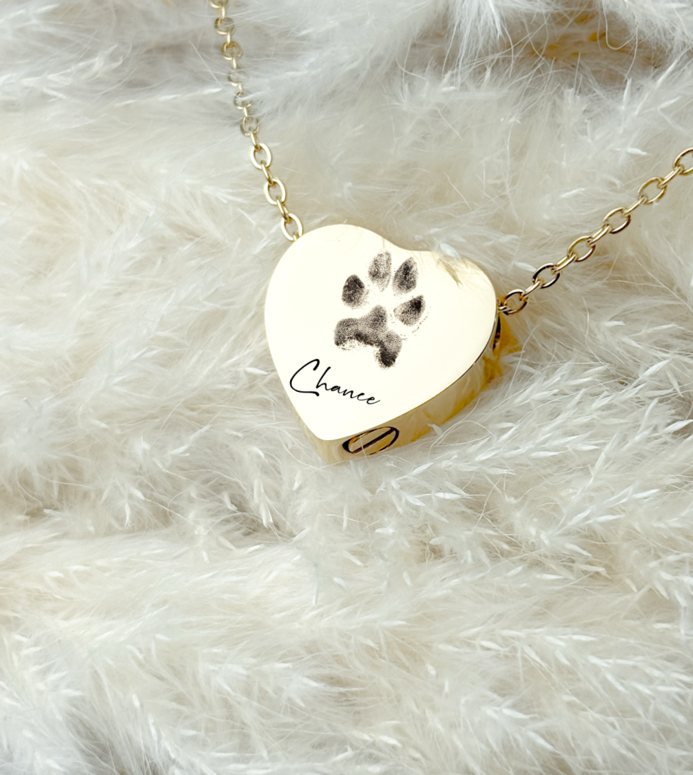 Heart Urn Necklace - Cremation Ashes Keepsake Pendant