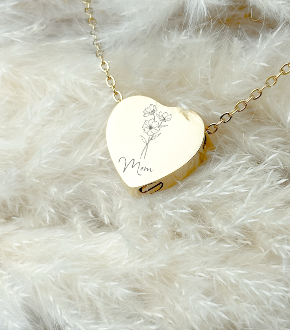 Custom memorial jewelry with ashes inclusion