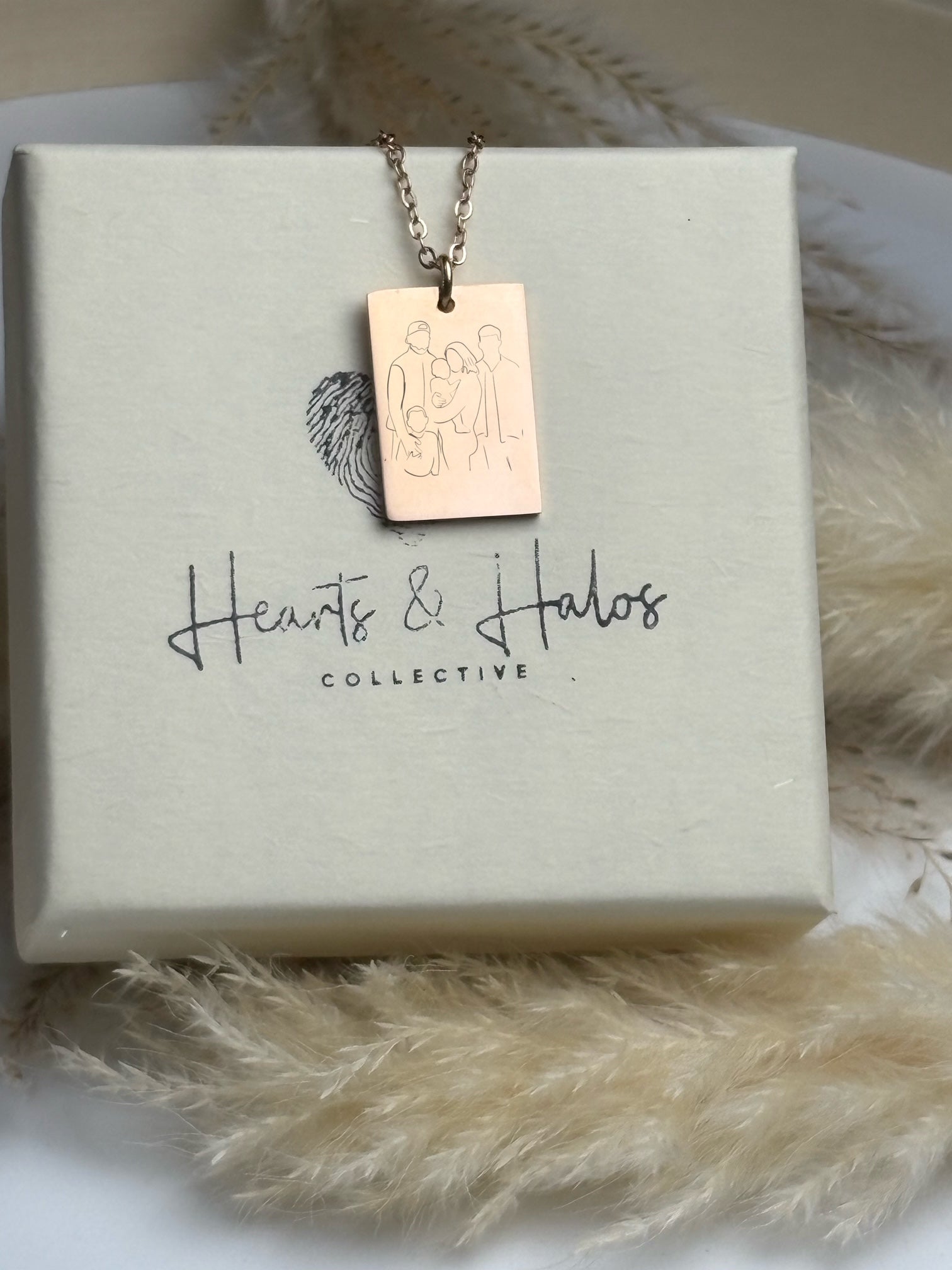 Custom Line Drawing Necklace - Hand Drawn Memorial Jewelry