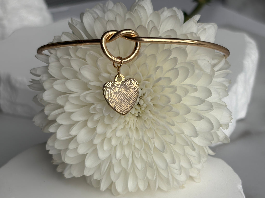 Fingerprints on my heart bracelet
