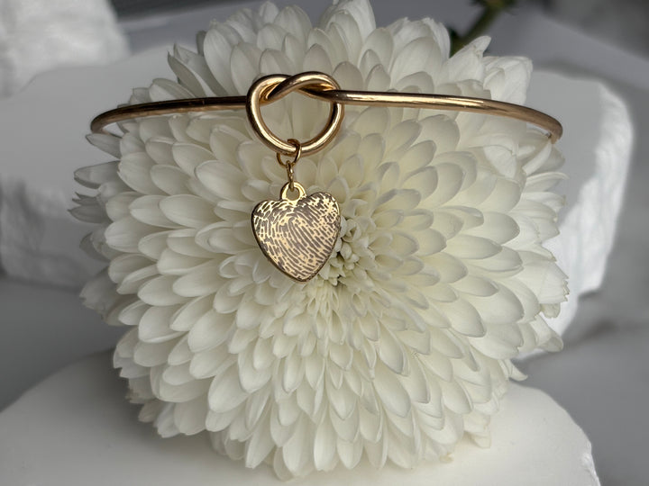 Fingerprints on my heart bracelet