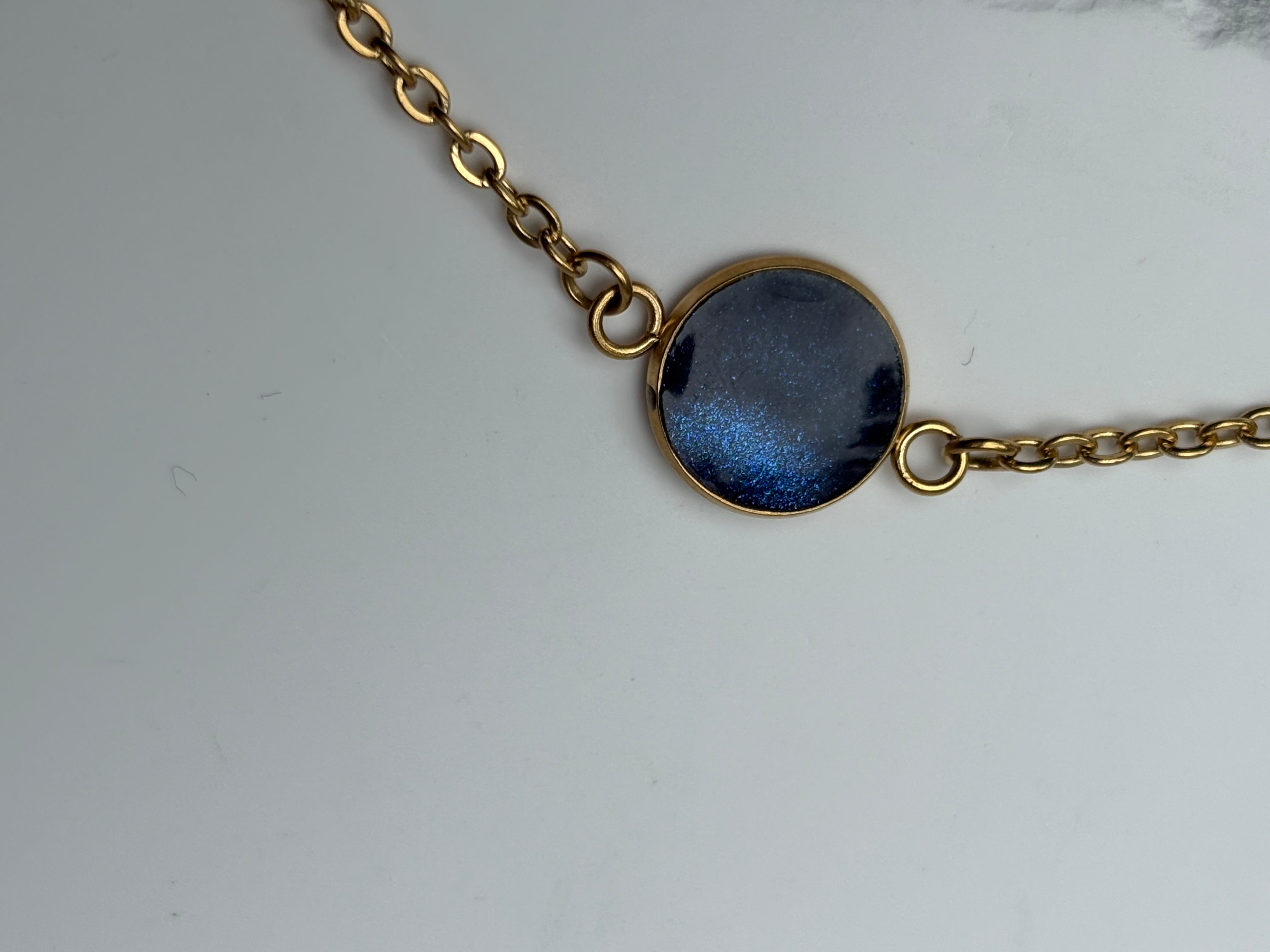 Round Bezel Bracelet - Custom Ashes or Breastmilk Keepsake