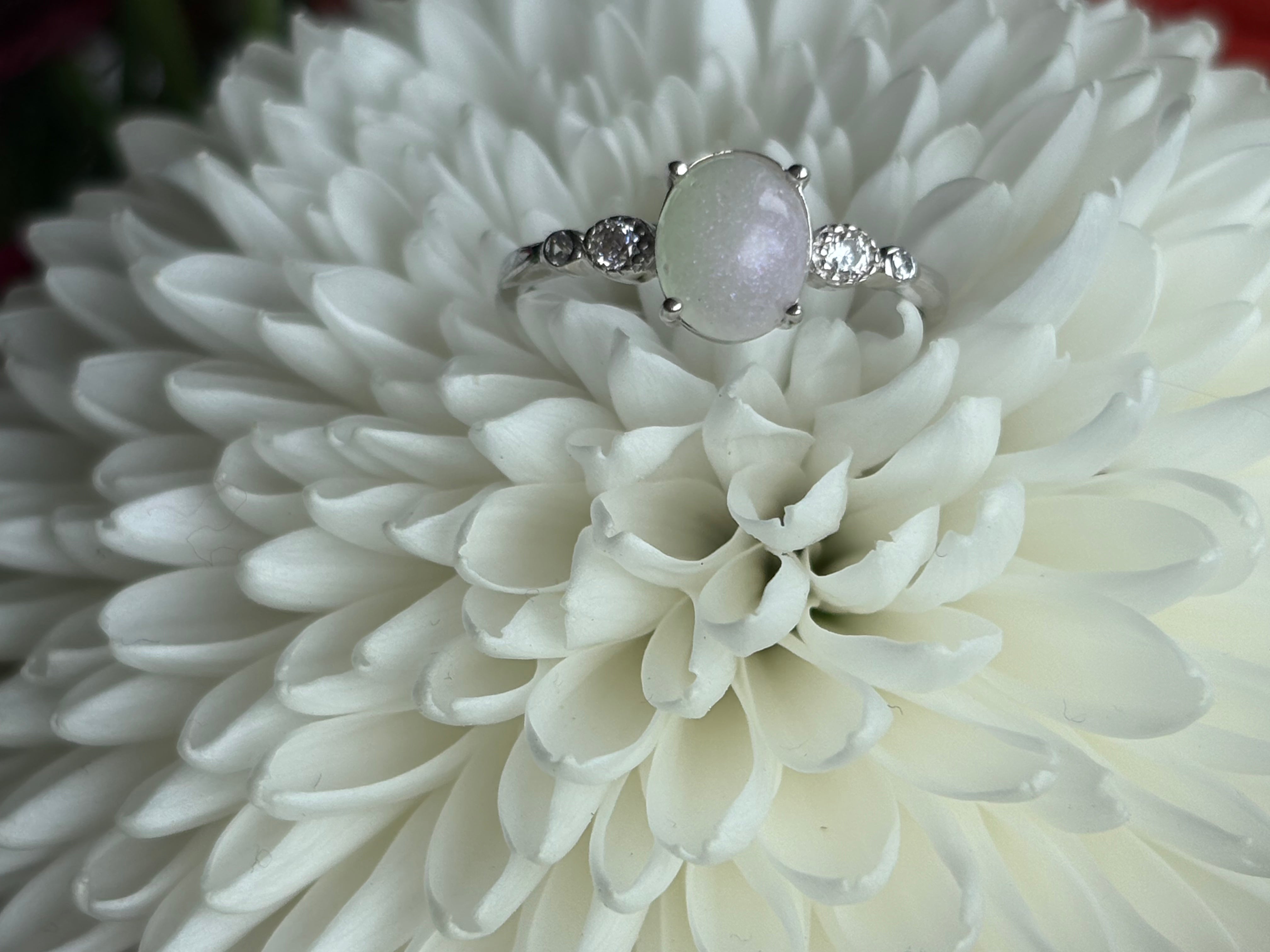 Custom memorial jewelry with ashes inclusion