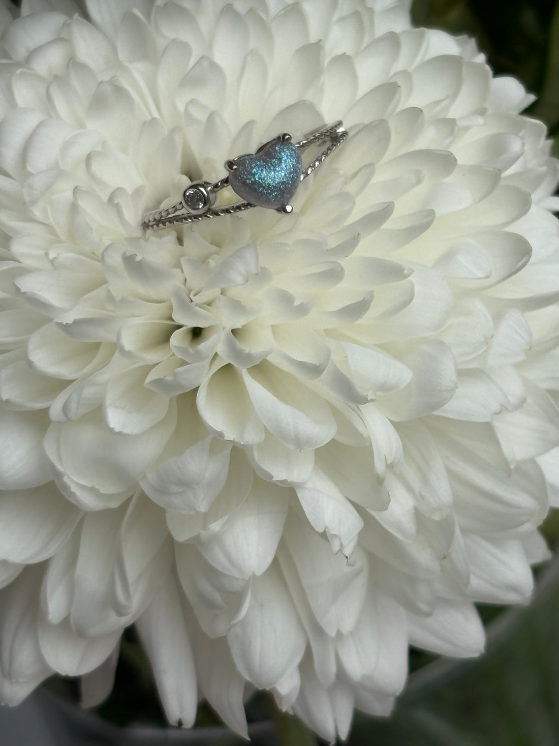 Heart Memorial Ring for Ashes – Custom Engraved Keepsake – Sterling & Gold