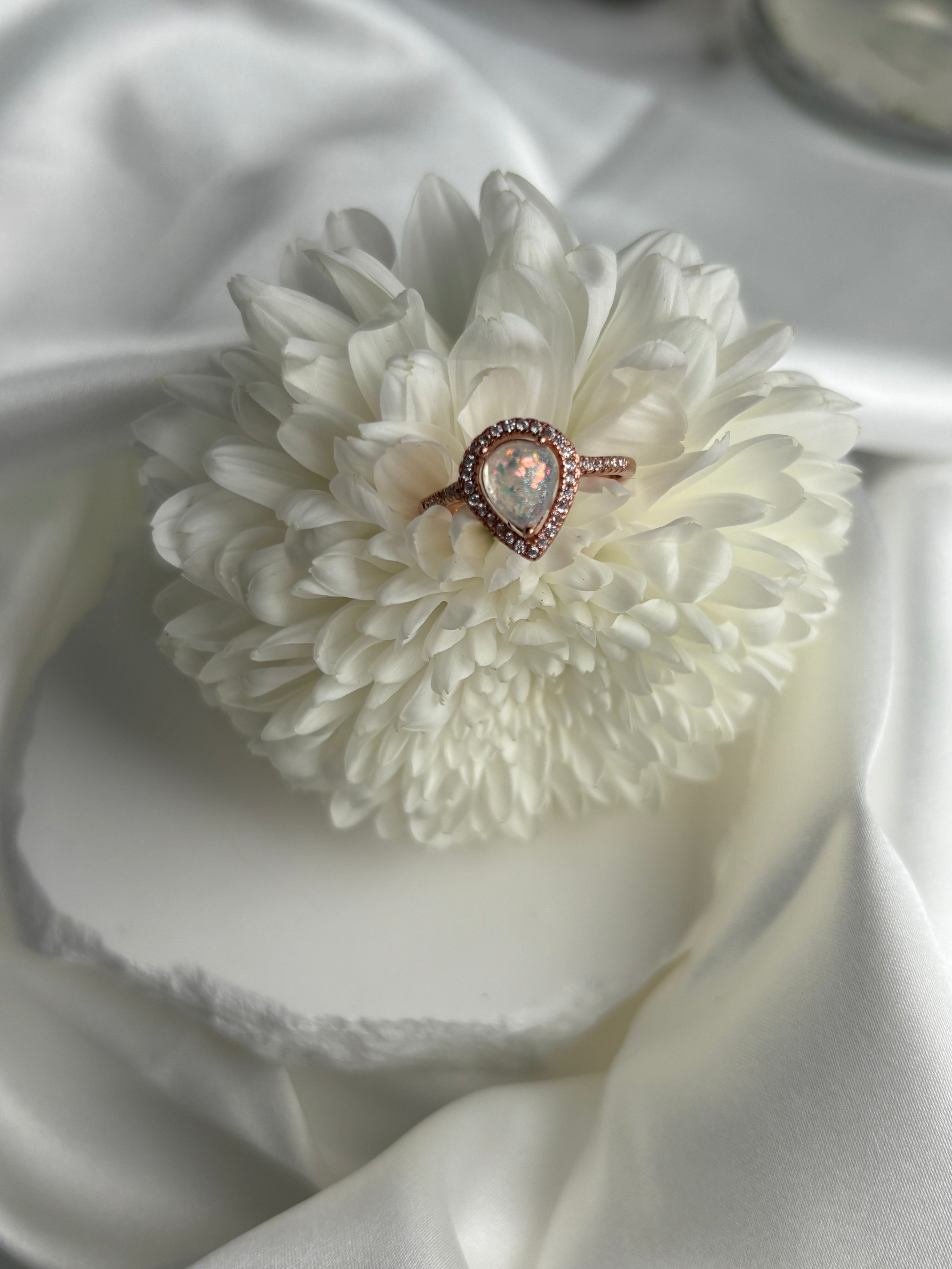 Pear Halo Ring - Ashes, Breastmilk or Dried Flower Keepsake