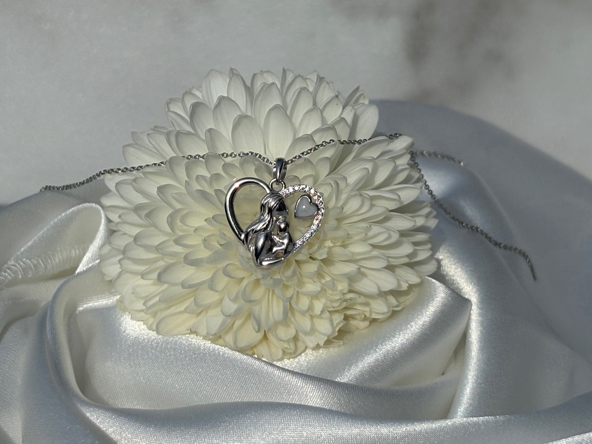 Mother’s Heart Necklace – Breastmilk  Keepsake Jewelry