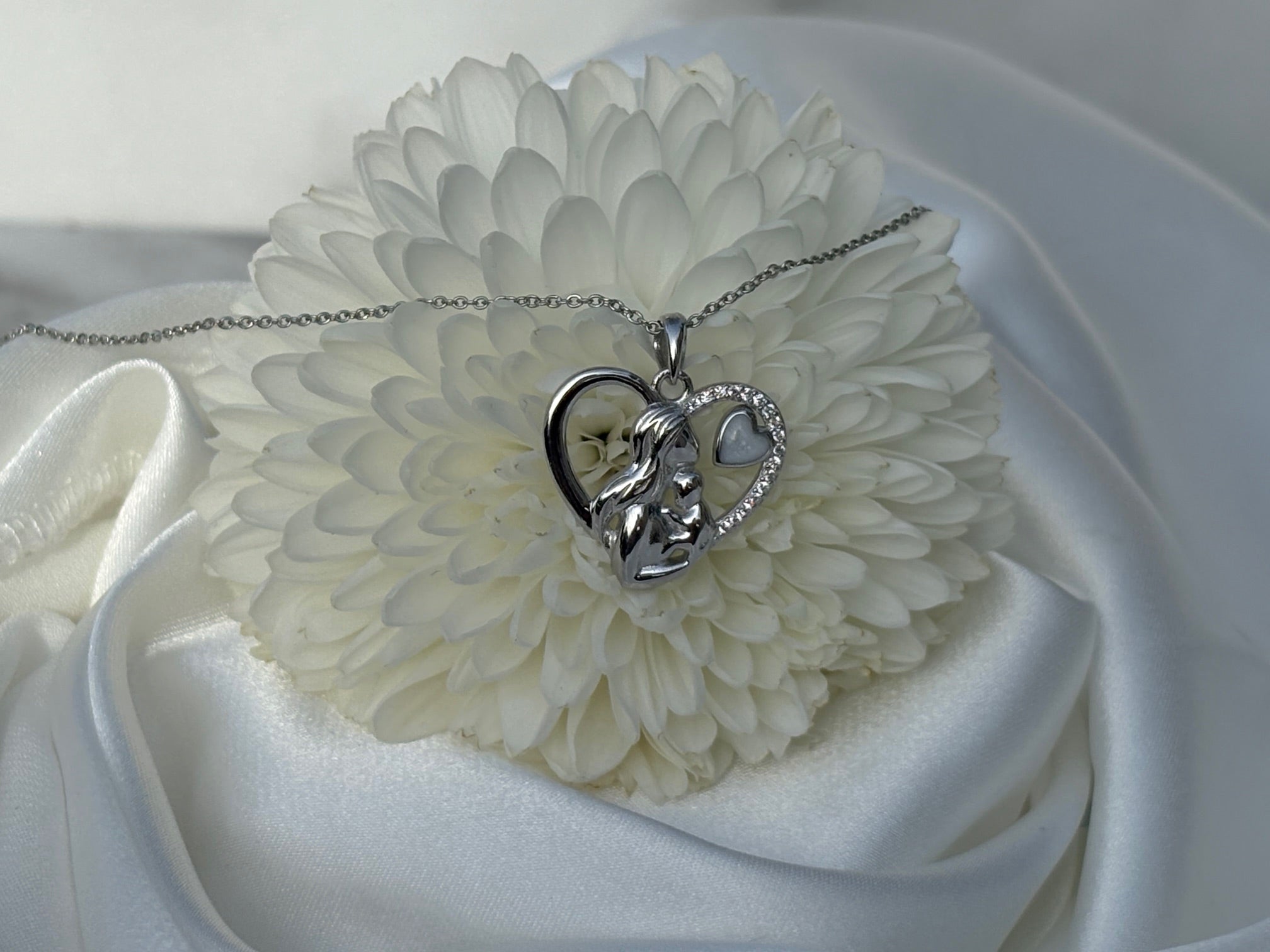 Mother’s Heart Necklace – Breastmilk  Keepsake Jewelry