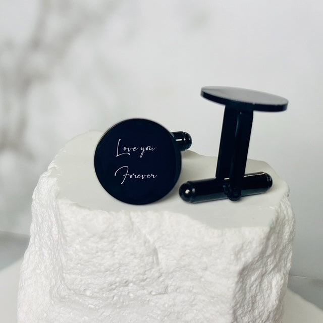 Forever Yours Engraved Cufflinks – Personalized Gift for Him
