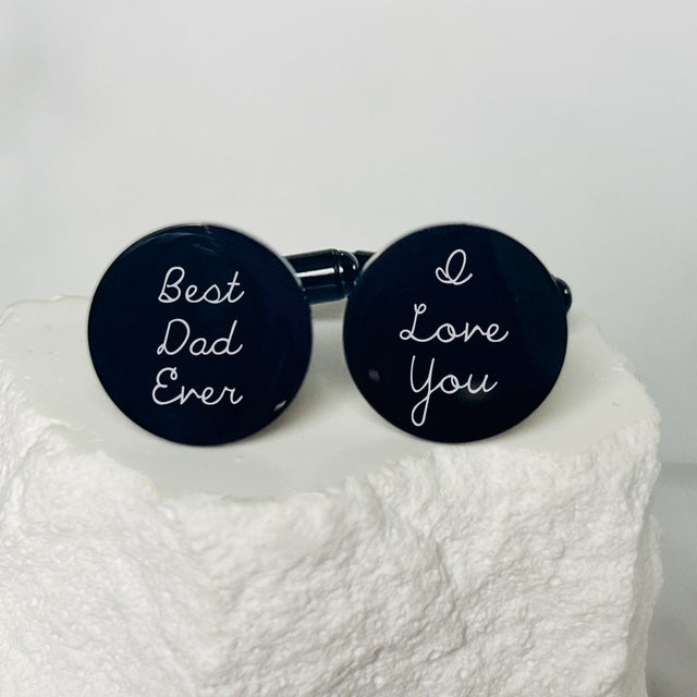 Forever Yours Engraved Cufflinks – Personalized Gift for Him