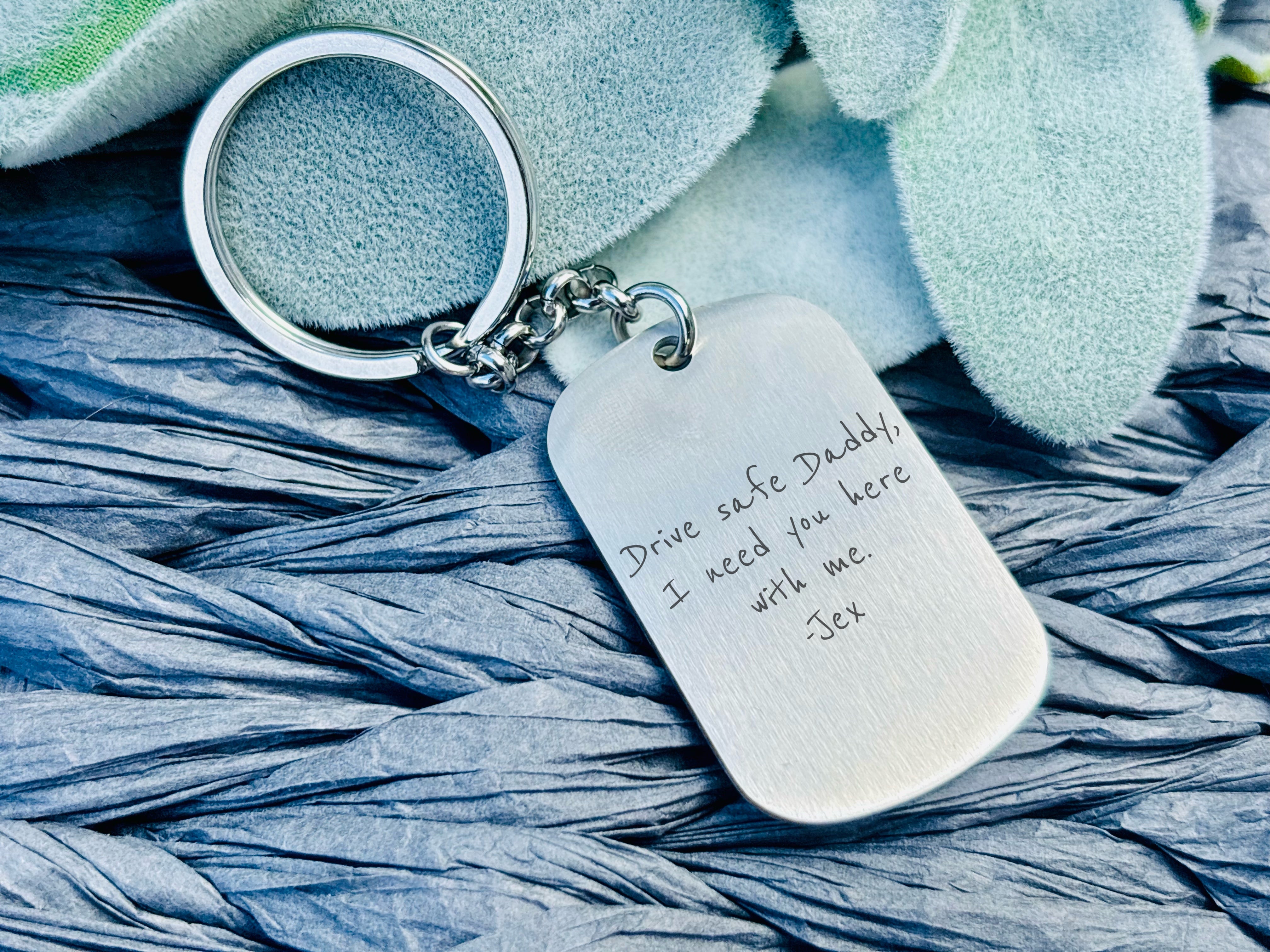 Engraved Keychain - Personalized Keepsake for Him or Her