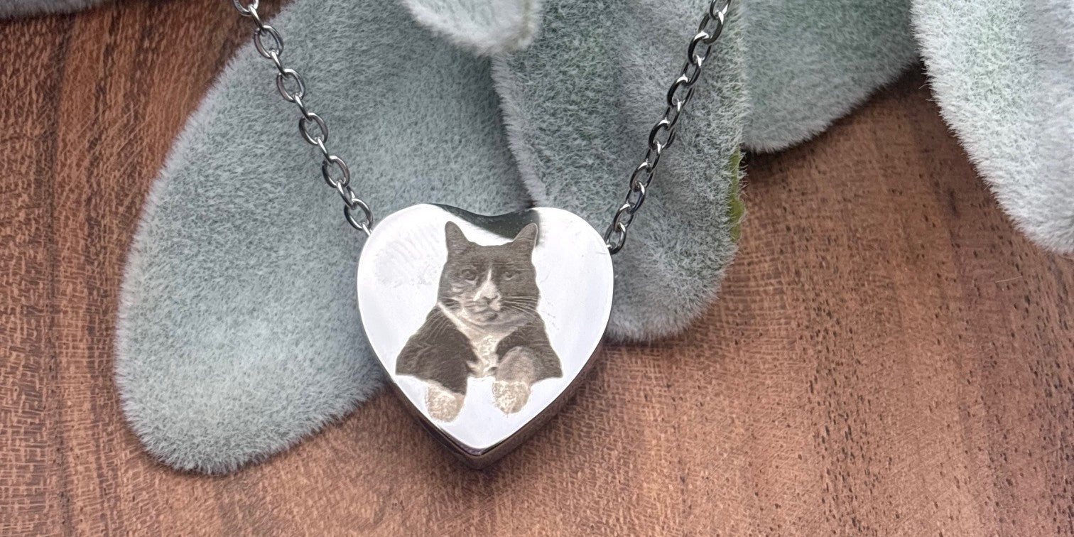 Engraved Urn Necklace - Cremation Ashes Keepsake Pendant