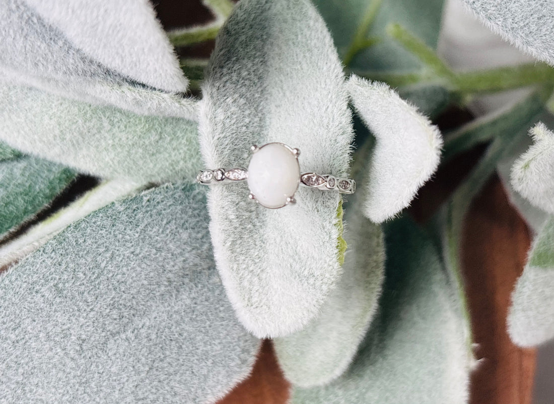 Ever After Breast Milk Ring – Vintage Marquise Band