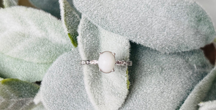 Ever After Breast Milk Ring – Vintage Marquise Band