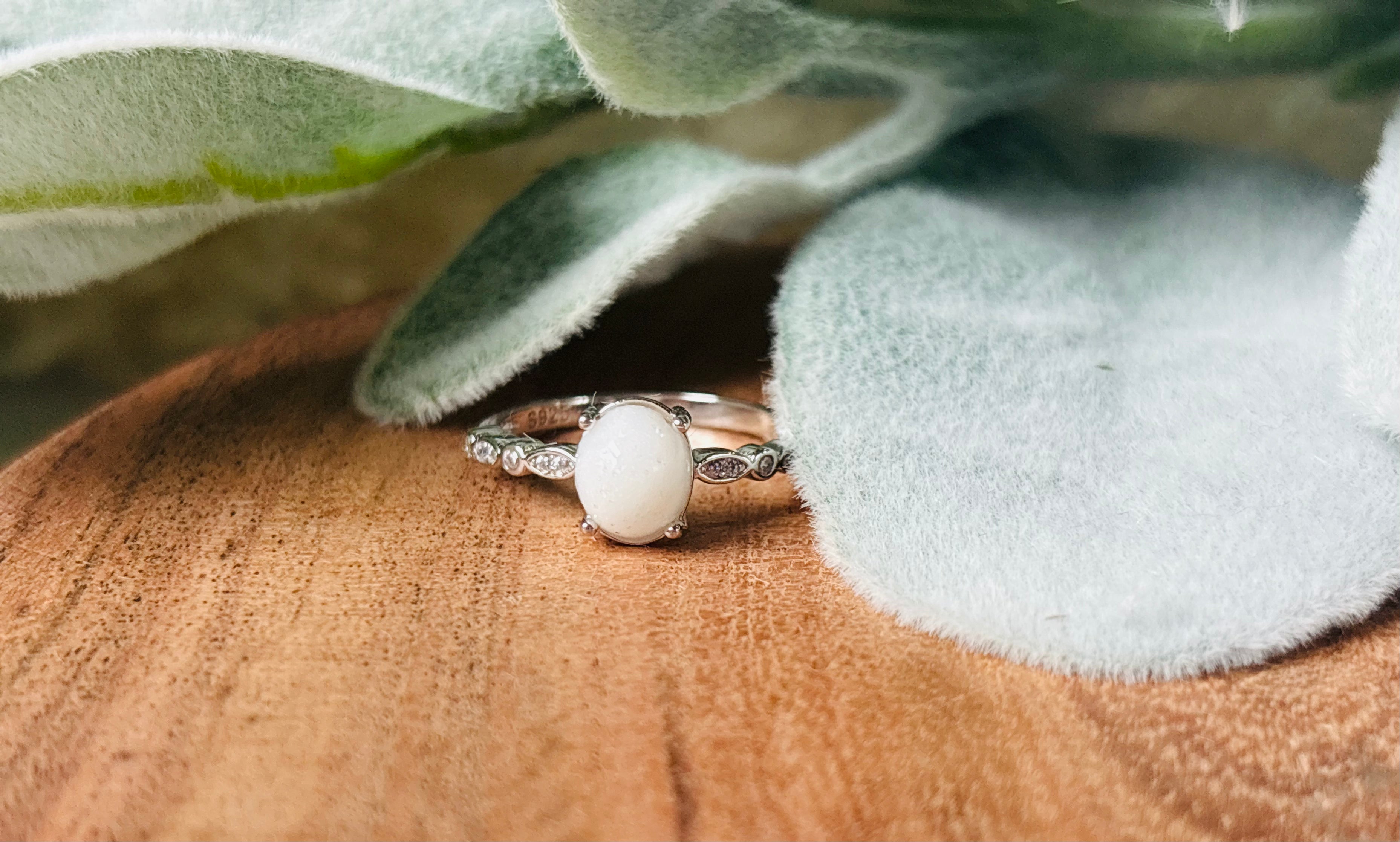 Ever After Marquise Breastmilk Ring - Custom Keepsake Ring