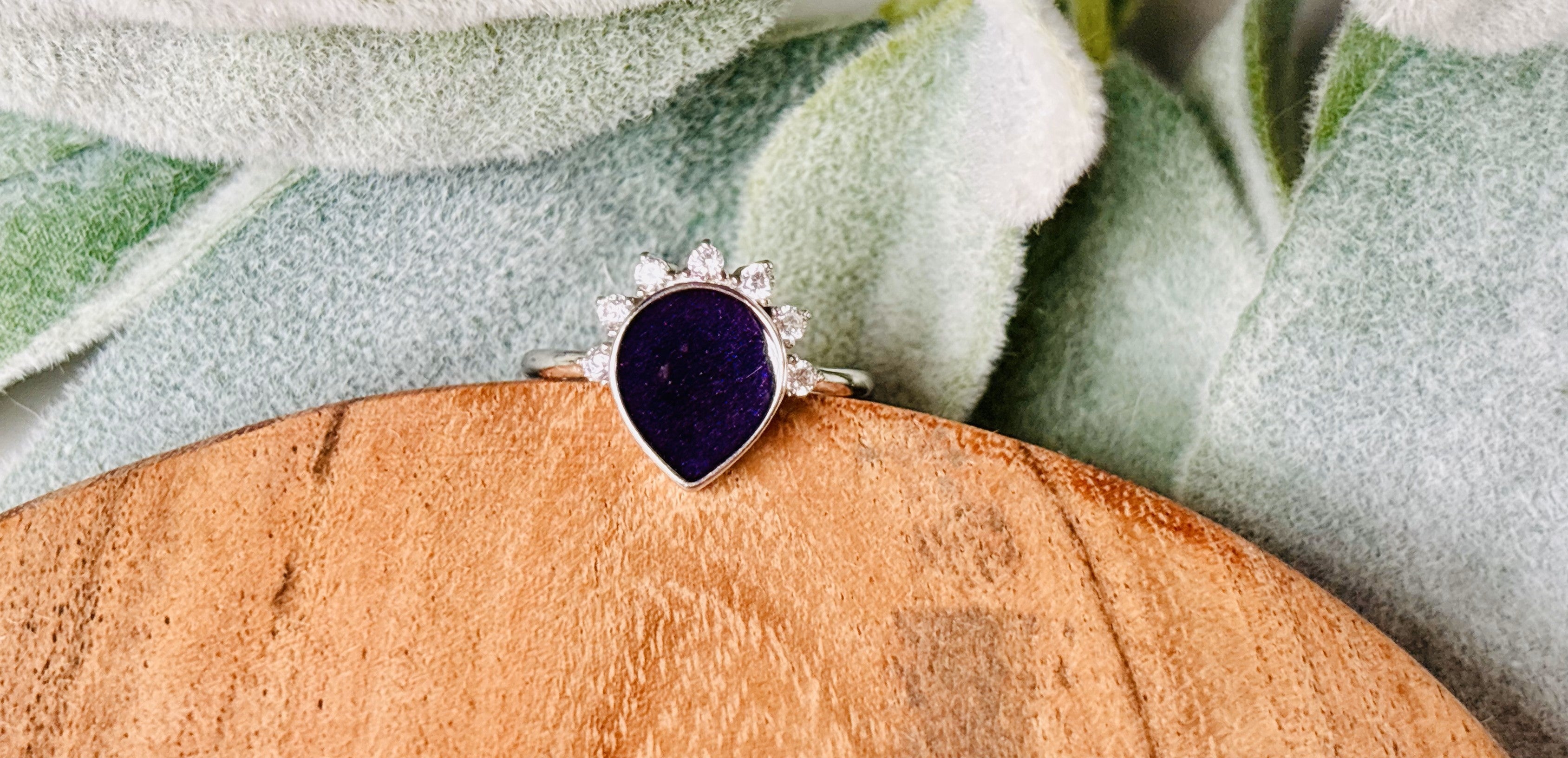 Radiant Teardrop Ashes Ring - Sterling Silver Cremation Jewelry - Grief Keepsake Ring