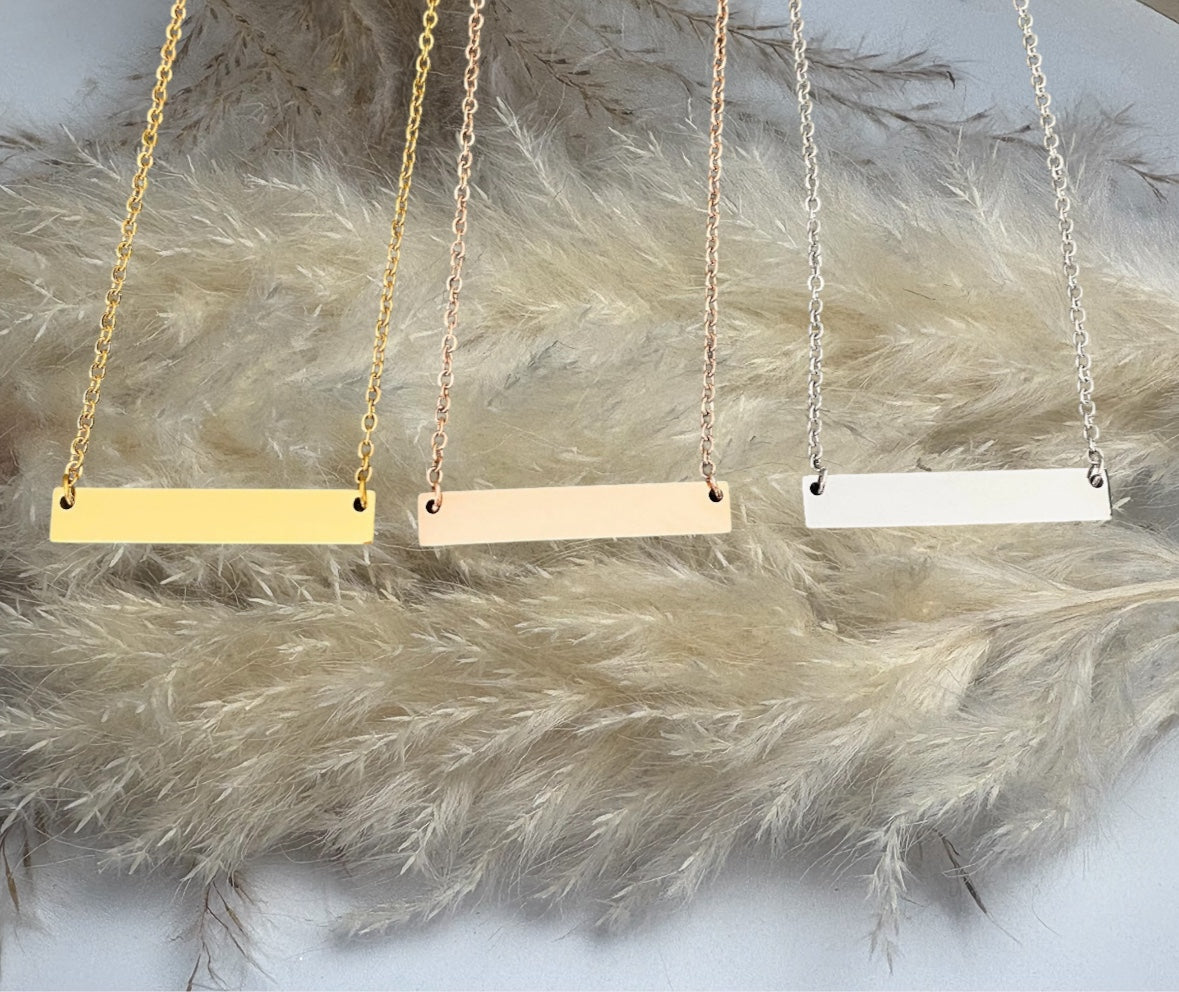 Handwriting Bar Necklace - Personalized Signature Jewelry