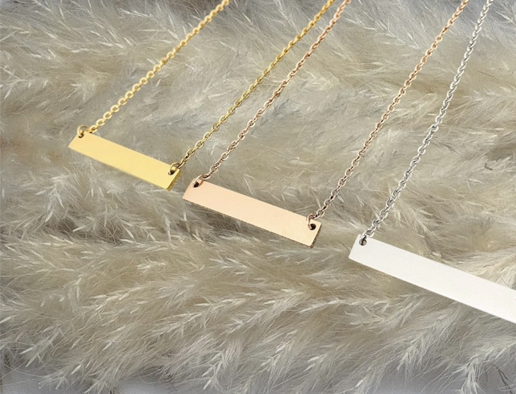 Handwriting Bar Necklace - Personalized Signature Jewelry