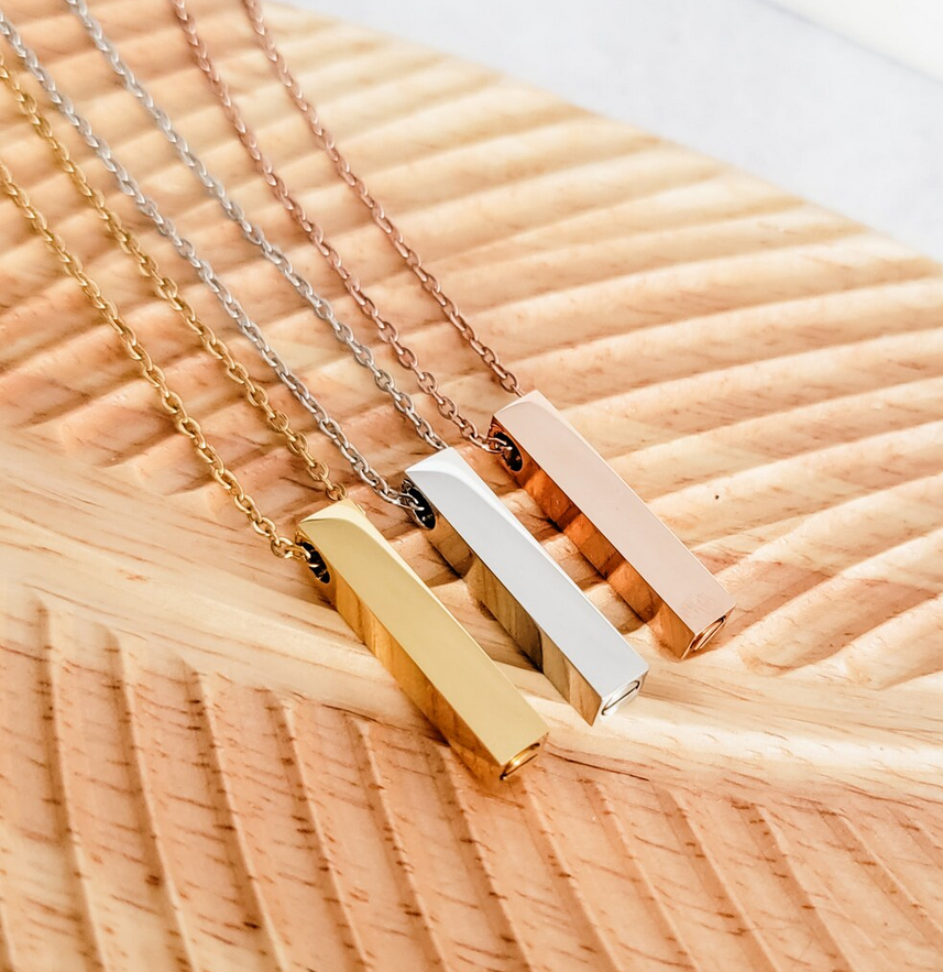 Vertical Urn Bar Necklace