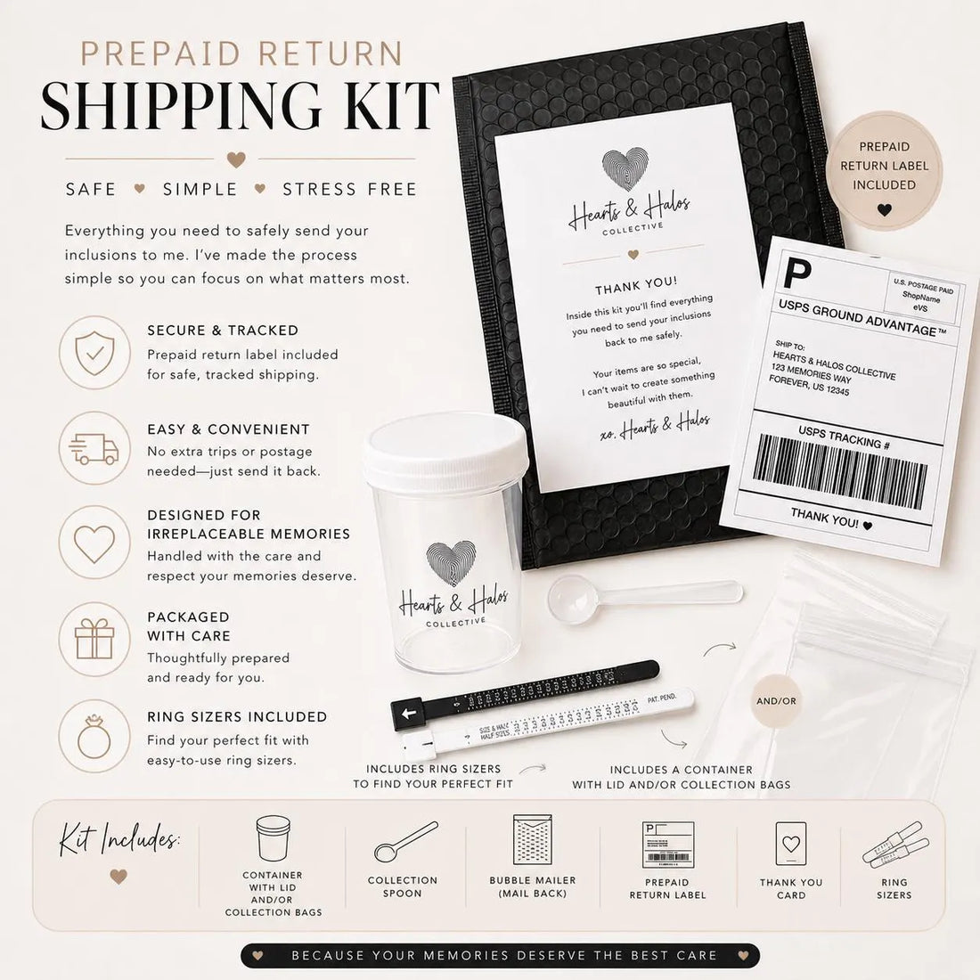 Prepaid Collection Kit and return Mailer