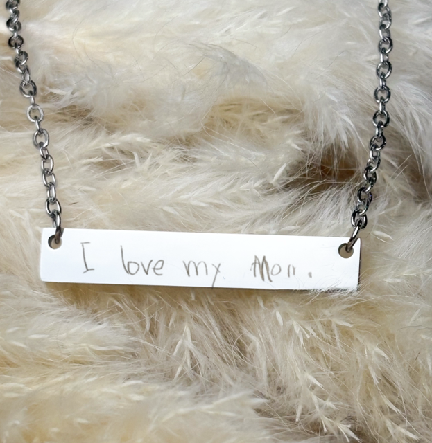 Handwriting Bar Necklace - Personalized Signature Jewelry